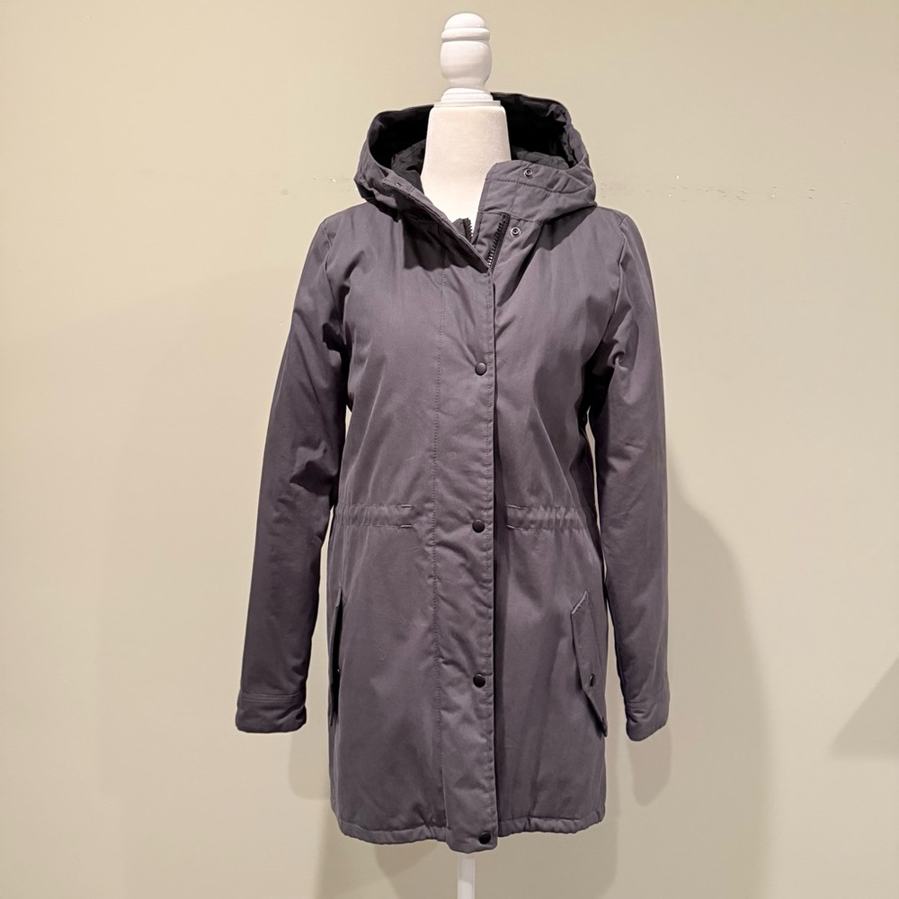 VANS Addison MTE Parka Rain Hooded Jacket Asphalt Gray Coat Women’s S